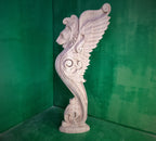 Lion carved post for stairs, Lion wooden sculpture, Lion statue, Lion First baluster Lion, Lion pillar,  Custom size wooden balusters