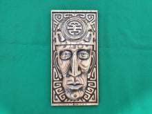 Load image into Gallery viewer, African mask made of wood, wooden carving, wall hangign, wall panno, wall decor
