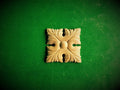 Pair of Carved Rosettes Unpainted, Set of 2 pcs Home Wall Embellishments, wood onlays, wood wall art decor