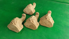 Load image into Gallery viewer, Carved Cabriole Legs, Set 4pc, for the cupboard, baroque Style, wooden legs, furniture leg
