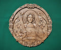Saint Archangel Michael wood carving decor, wall hanging religious panno, religious gift, christian gift