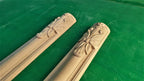 Carved Pilasters, Set 2pc, Pair of Carved Wood Trim Post Pillars