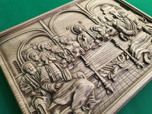 Load image into Gallery viewer, Last supper carving wood in new design, Christ The Last Supper religion icons &quot;JESUS&quot; Last supper, Wood carved religious Icon
