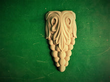 Load image into Gallery viewer, Carved Wooden Corbels Unpainted, Home Wall Embellishments, wood onlays, wood wall art decor
