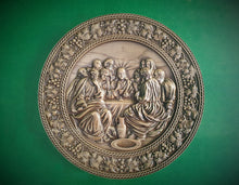 Load image into Gallery viewer, Last Supper Round, religious carved icon, wood carvings religious gifts 3d last supper
