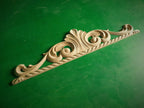 Unpainted Wood Carved Applique Onlay, 1pc, Home Wall Embellishments, Furniture Carving, Wood Onlay