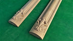 Carved Pilasters, Set 2pc, Pair of Carved Wood Trim Post Pillars