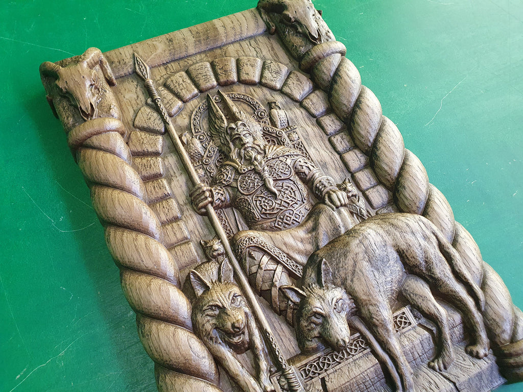 Odin the Allfather, Scandinavian God - Odin,   Celtic wood carving, Viking carving, wooden carving