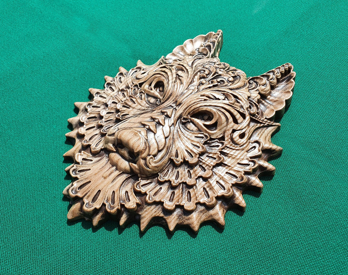 Carved Wolf, Celtic wood carving, Viking carving, Celtic art, Wall art, Wall decor, Wall hanging