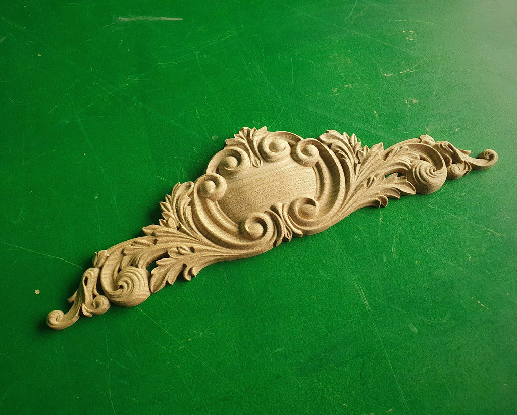 Most popular carved decoration of wood, wooden onlay, 1pc