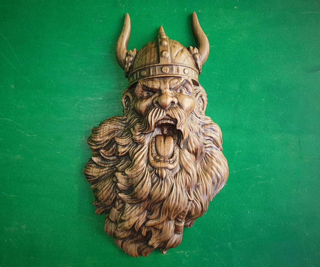 Viking Celtic Yarl Face, North Mythology, Viking head, Vi king art, Wall art, Wall decor, Wall hanging