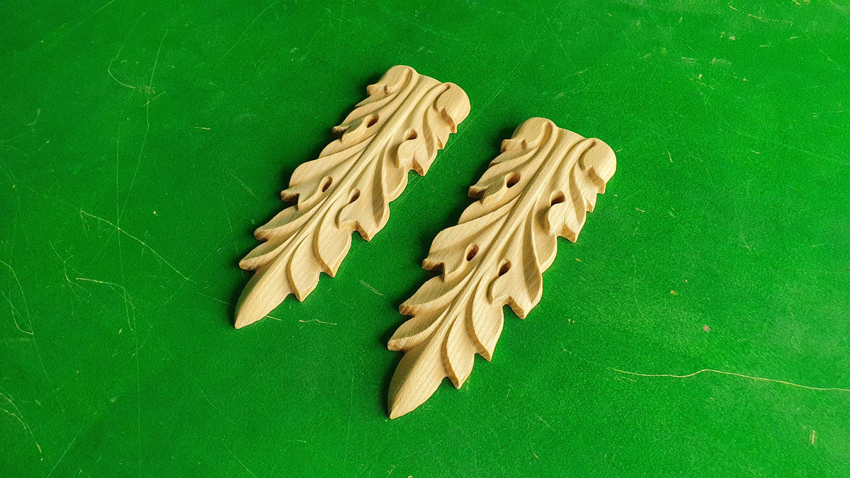 Carved Wooden Corbels Unpainted, Set 2pc, Home Wall Embellishments, wood onlays, wood wall art decor