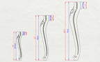 Carved Cabriole Legs of wood, Set of 2pc, for the dinner table, coffee table, for furniture restoration