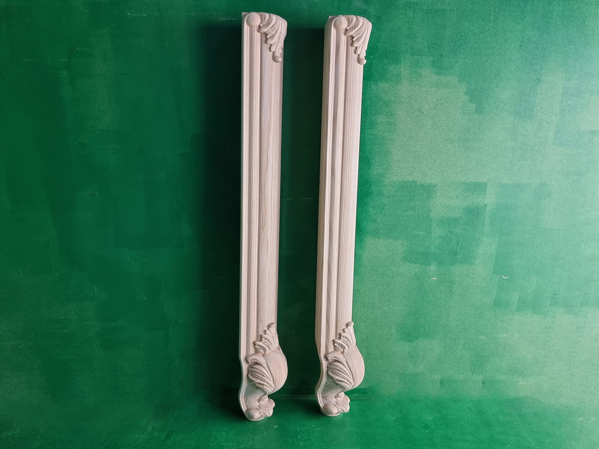Carved Cabriole Legs of wood, Set of 2pc, for the dresser, coffee table, for furniture restoration