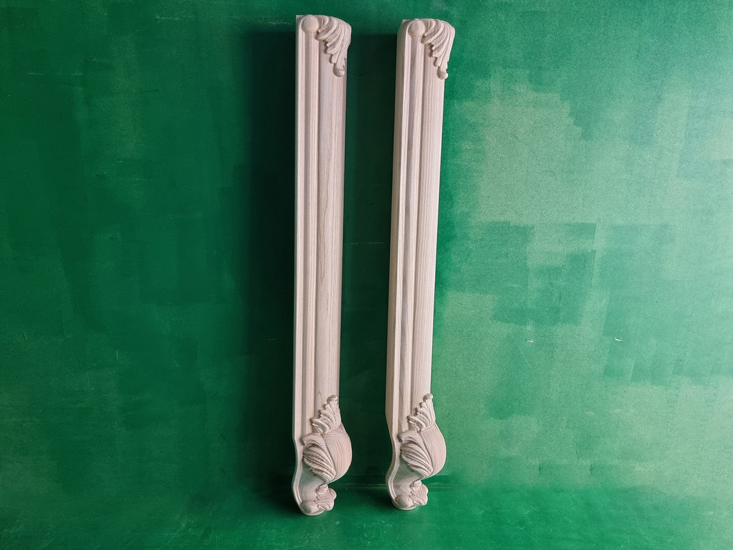 Carved Cabriole Legs of wood, Set of 2pc, for the dresser, coffee table, for furniture restoration