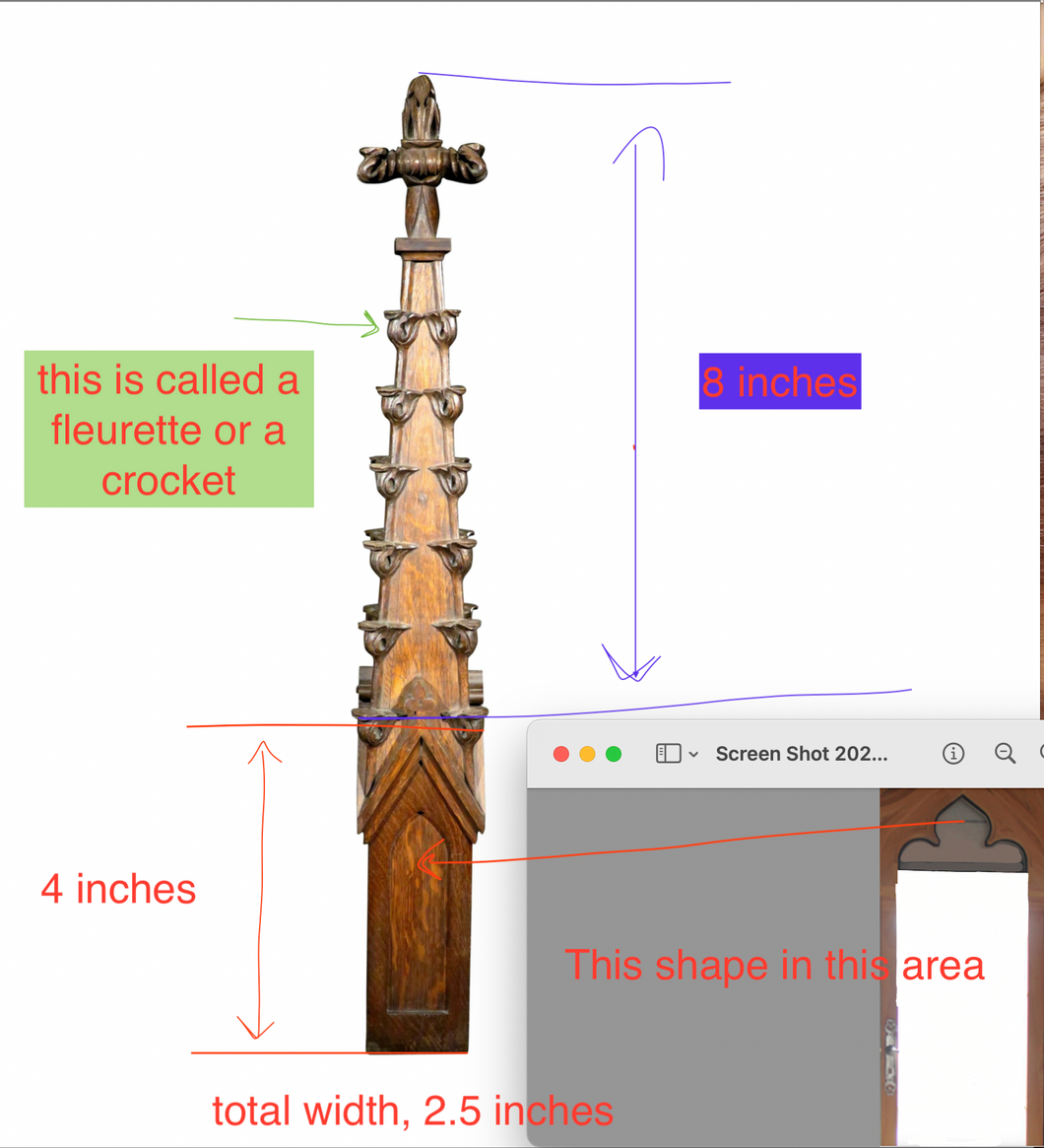 Custom order. Gothic spire 3d file by photo