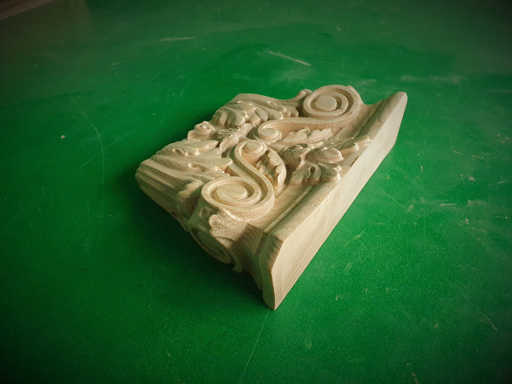 Carved Wooden Capital, 1 piece, unpainted