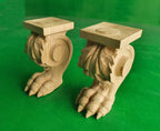 Legs With Claws, Set 2 of pc, classic style feets, baroque legs, wooden feets, queen anne style