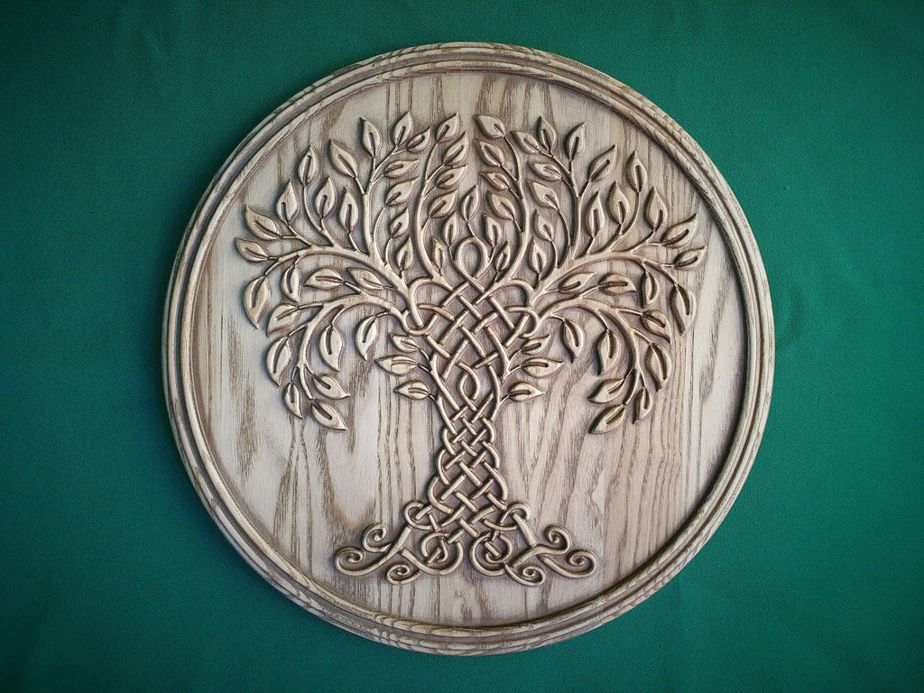 Tree of Life, Celtic cavring, Scandinavian wood carved decor