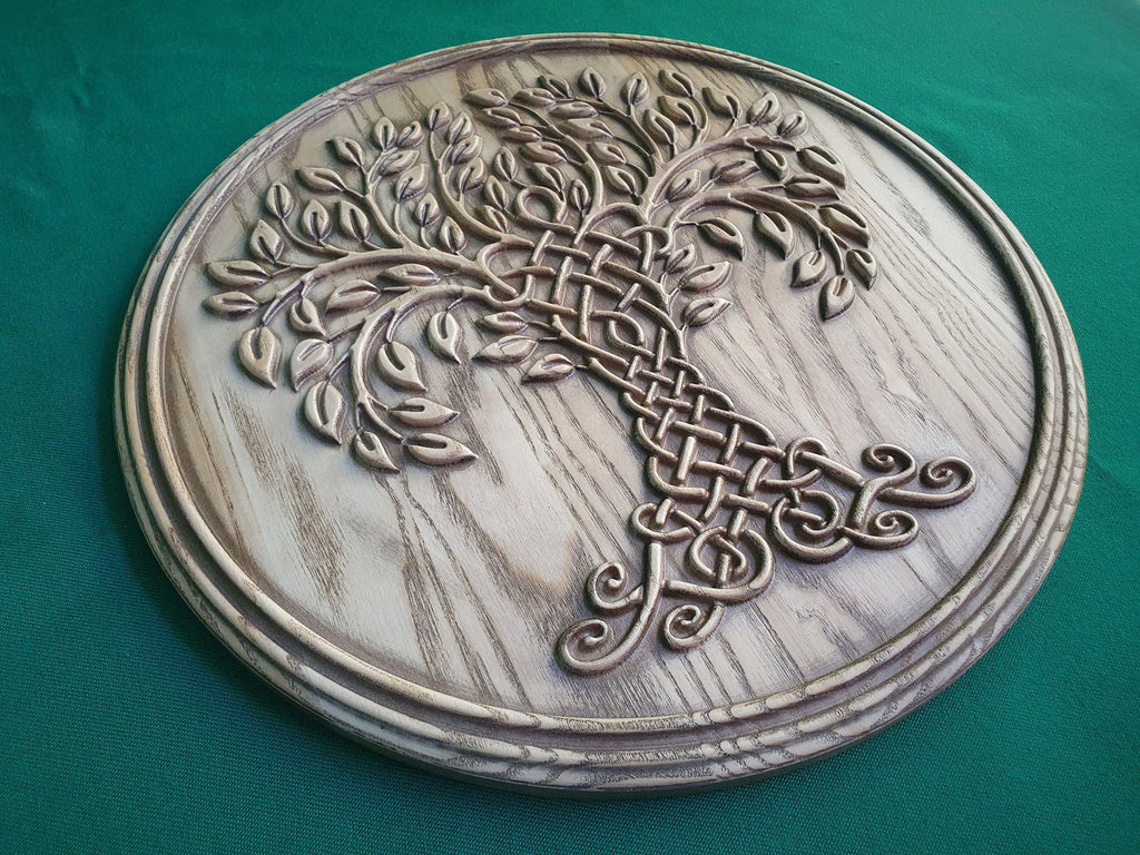 Tree of Life, Celtic cavring, Scandinavian wood carved decor