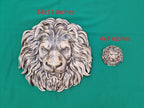 Beautiful Lion Head of wood, Painted, 1pc, Applique furniture decor DIY Furniture Trim Supplies wall ornaments pediments