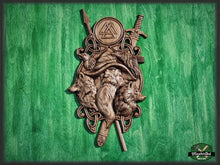Load image into Gallery viewer, Odin Scandinavian God,  Odin the Allfather, Celtic wood carving, Viking carving
