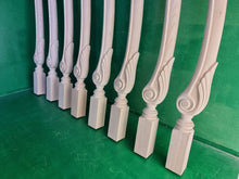Load image into Gallery viewer, Carved newel post of wood, carved bannister of wood, stair columns Custom size wood balusters for stairs
