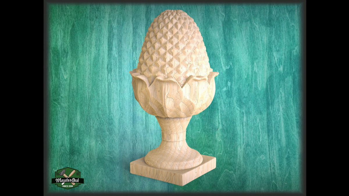 Antique Newel Post Cap, 1pc, classical style, baroque style, wooden top, top of the pillar