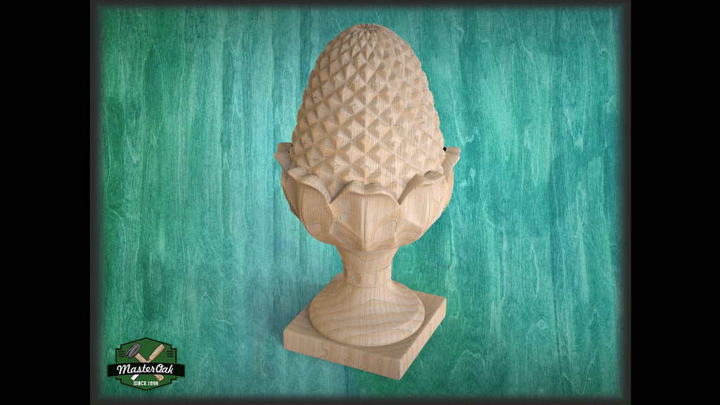 Antique Newel Post Cap, 1pc, classical style, baroque style, wooden top, top of the pillar