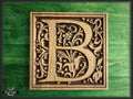 Family Letter Plaque, Wooden Letter Sign, Carved Monogram Initial, Initial of wood, Wedding gift