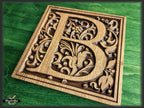 Family Letter Plaque, Wooden Letter Sign, Carved Monogram Initial, Initial of wood, Wedding gift