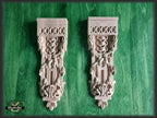 Pair of wooden brackets, Carved Wood Shelf support