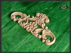 Classical Custom Center Onlay With Scrolls, 1pc, Home Wall Embellishments, Furniture Carving, Wood Onlay
