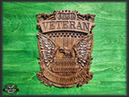 I am a veteran, carved panel of wood, Veterans day gift, American military