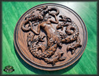 Gorgona Medusa carved of wood, wall decor cavring, Greek mythology wood carved decor