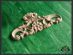 Classical Custom Center Onlay With Scrolls, 1pc, Home Wall Embellishments, Furniture Carving, Wood Onlay