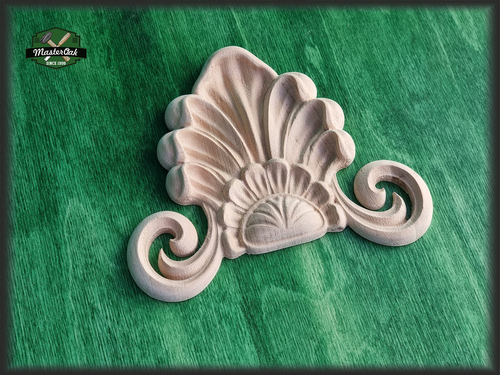Central Architectural Applique Rosette Onlay Detailed Acanthus Ornamentation