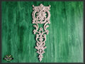Ornate Carved Wood Appliques For Fireplace, Unpainted, Carved decorative floral onlays, 1pc, Home Wall Embellishments, Furniture Carving