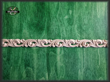Load image into Gallery viewer, Ornamental Baroque Style Frieze Moulding, 40&quot; Carved wooden Baguette, Carved timber unfinished wood trim moulding corner piece
