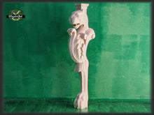 Load image into Gallery viewer, Lion Carved Leg, Lion post of wood
