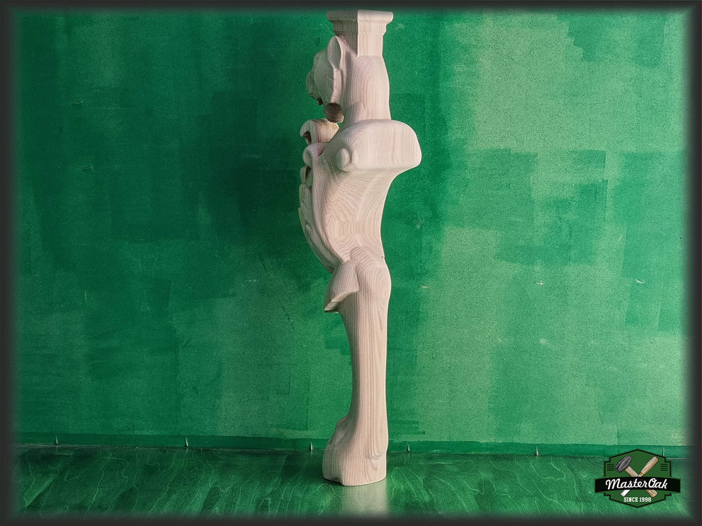 Lion Carved Leg, Lion post of wood