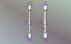 Carved balustrade of wood, carved banister of wood, stair balusters, Custom size wood balusters for stairs