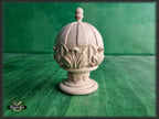 Decorative Architectural Wooden Finial, Staircase Newel Post Cap, Curtain rod finial