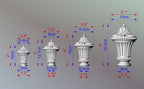 Carved Newel Post Caps, Ornate Decorative Newel Post Wooden Finial
