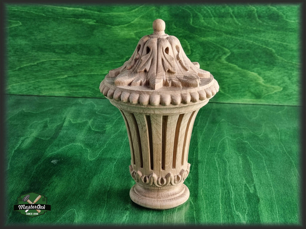 Carved Newel Post Caps, Ornate Decorative Newel Post Wooden Finial