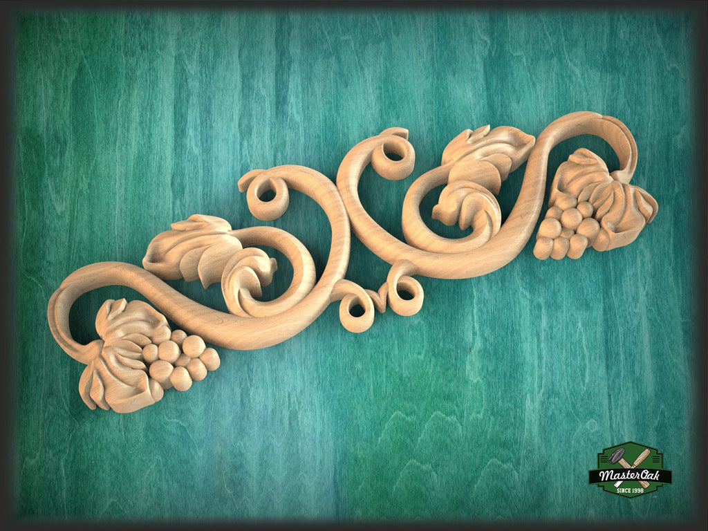 Carved Wood Applique for Fireplace Mantel
