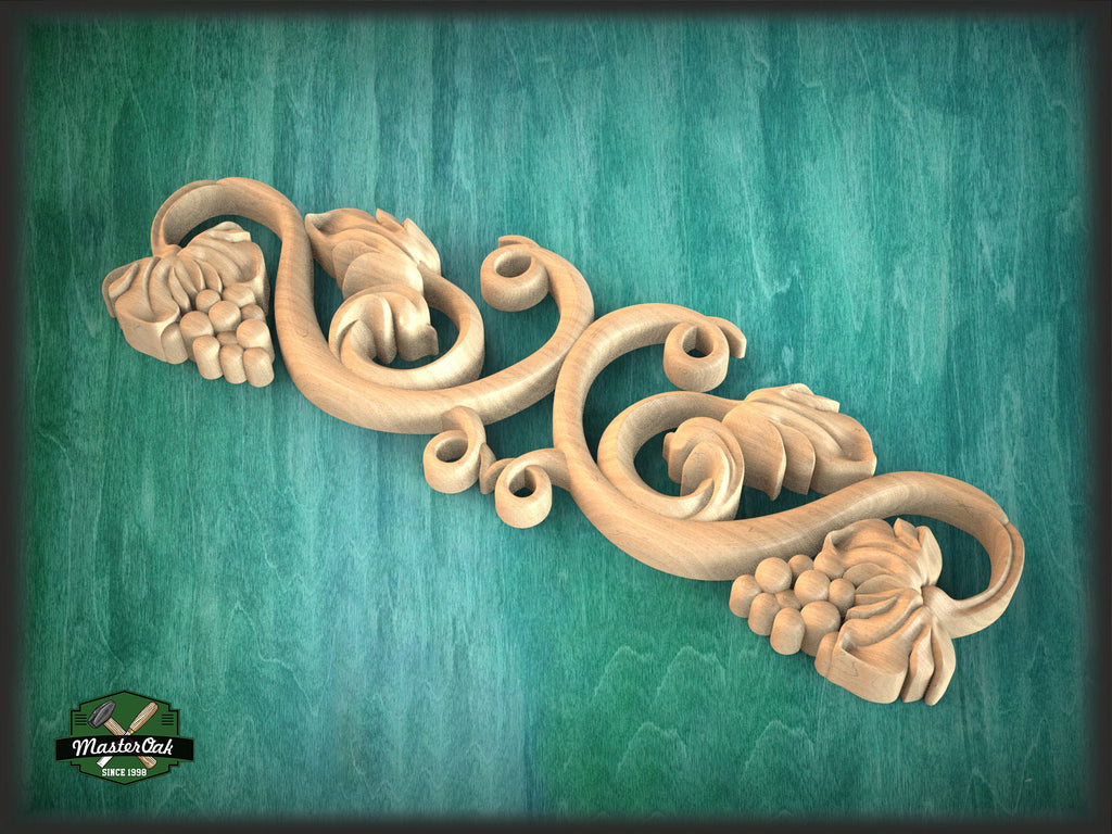 Carved Wood Applique for Fireplace Mantel