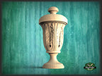 Round Newel Post Cap With Acanthus Leaves