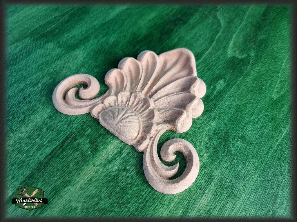 Central Architectural Applique Rosette Onlay Detailed Acanthus Ornamentation