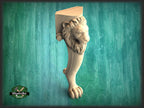Table Leg Antique Style With Lion Head And Paw, 1 piece